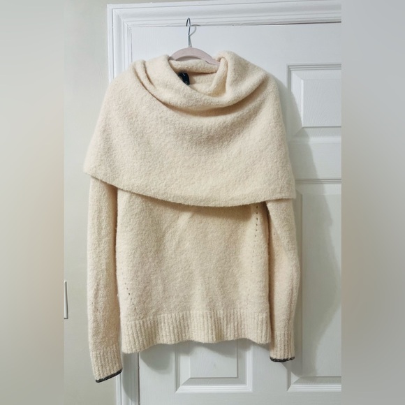 Proenza Schouler fold over textured Merino Wool/Alpaca blend sweater. - Picture 11 of 12